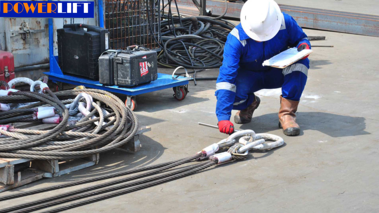 فحص معدات الرفع في مواقع العمل في القاهرة