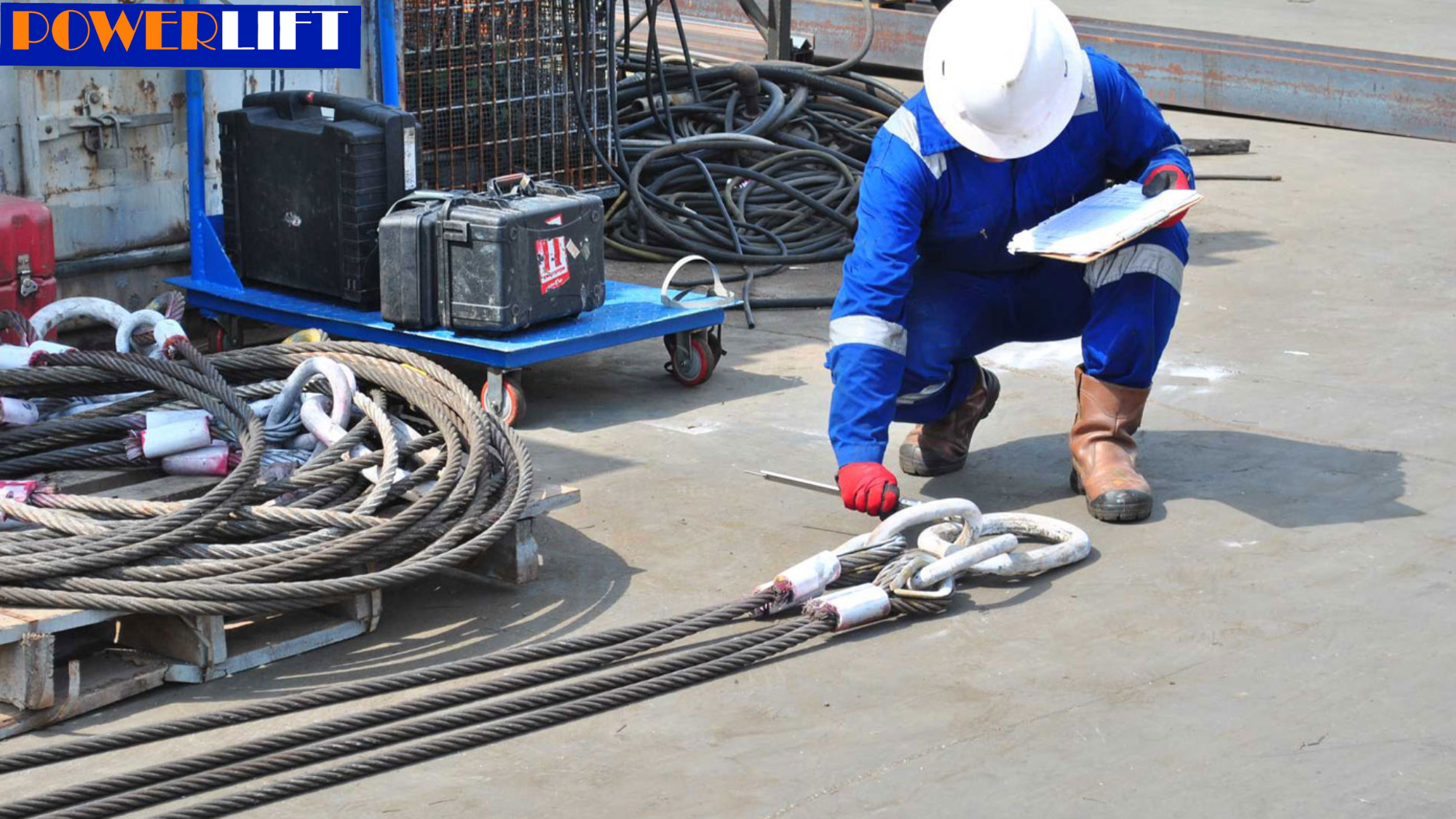 فحص معدات الرفع في مواقع العمل في القاهرة